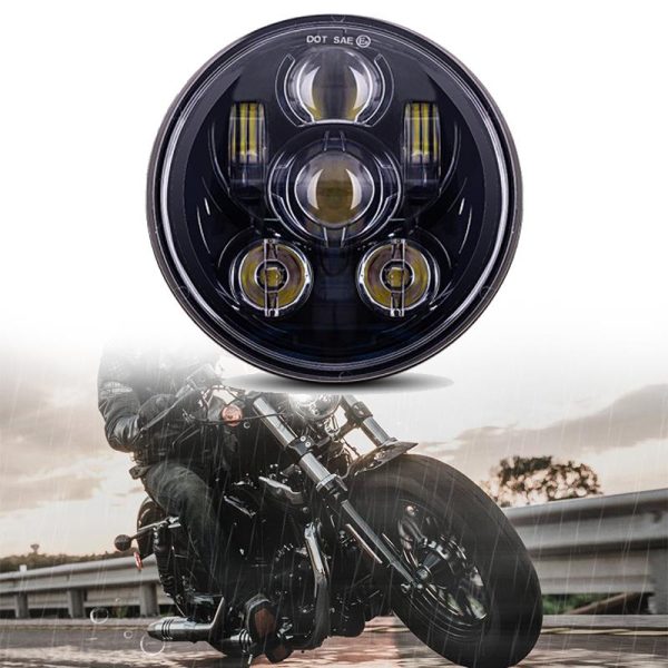 75-tolline ümmargune LED-projektsioonlamp Harley mootorratastele