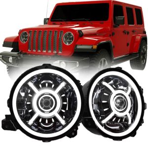 9-tolline ümar JL LED-esitule sobib otse Jeep Wrangler JL Rubicon Sahala jaoks